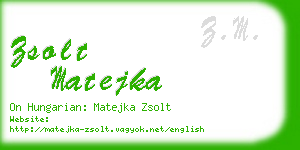 zsolt matejka business card